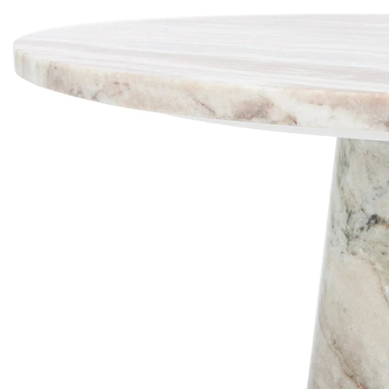 Tavolino d'appoggio rotondo alto in marmo Ghicu di SAFAVIEH Couture - 55,8 cm L x 53,3 cm P x 61 cm A - 53,3x53,3x61 cm