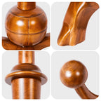 Appendiabiti da terra "ramo d'albero" in legno di gomma con 8 ganci - 24,5L x 70,87H
