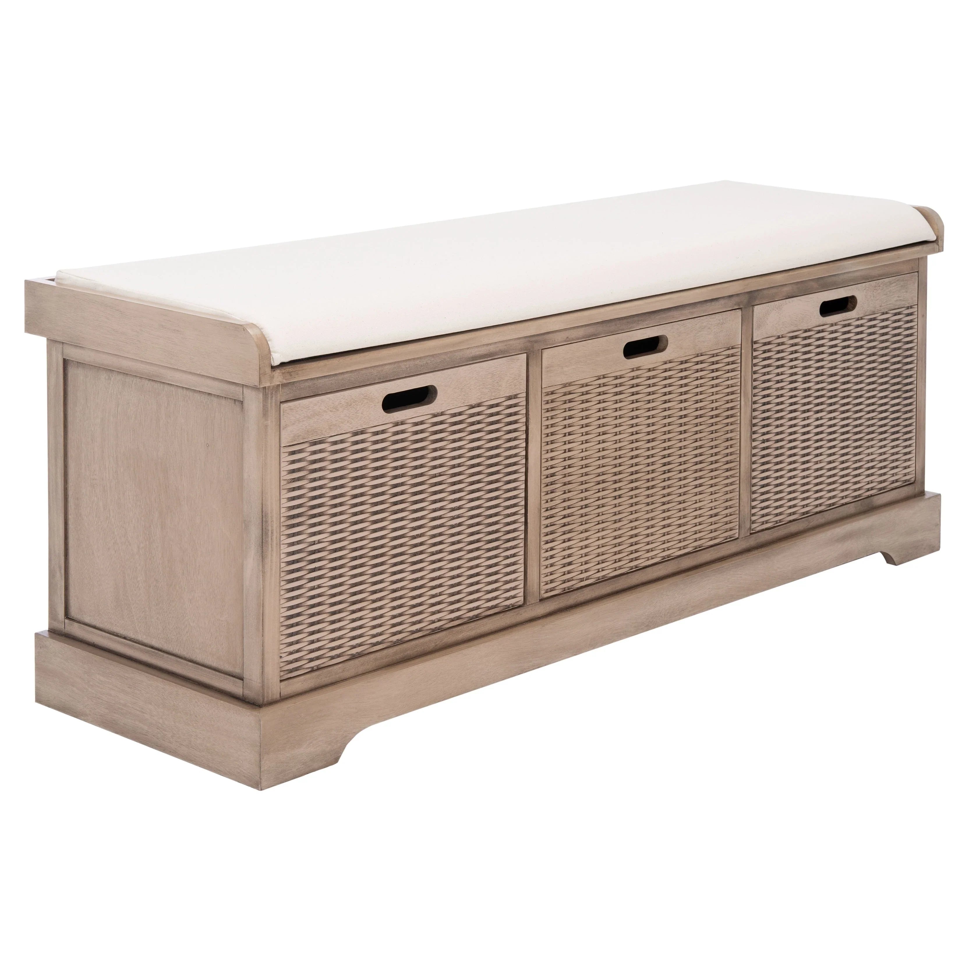 SAFAVIEH Fiorello Panca Contenitore a 3 Cassetti con Cuscino - 47,3 L x 15 P x 19 A - 47Lx15Px19A