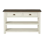 The Gray Barn Downington Consolle da Divano in Legno Massello a 2 Cassetti