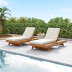 Christopher Knight Home - Set di 2 Chaise Lounge da Esterno in Acacia Michael