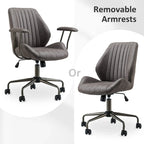 Sedia da ufficio ergonomica in tessuto scamosciato con supporto lombare