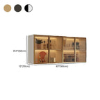 Kitchen Wood Wall-Mounted Grey Storage China Cabinet
