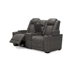 Divanetto reclinabile elettrico Signature Design by Ashley HyllMont grigio con consolle - 71.75 L x 39 P x 44 A