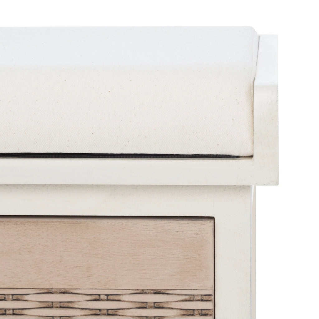 SAFAVIEH Fiorello Panca Contenitore a 3 Cassetti con Cuscino - 47,3 L x 15 P x 19 A - 47Lx15Px19A