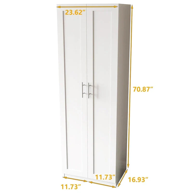 High Wardrobe/Armoires with 3 Shelves