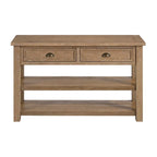 The Gray Barn Downington Consolle da Divano in Legno Massello a 2 Cassetti