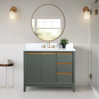 Mobile da Bagno Vanity Art con Lavabo in Ceramica e Top in Marmo Ricomposto