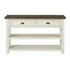 The Gray Barn Downington Consolle da Divano in Legno Massello a 2 Cassetti