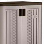 Mobile di base Suncast da 9 piedi cubi con ripiani, metallizzato platino/ardesia