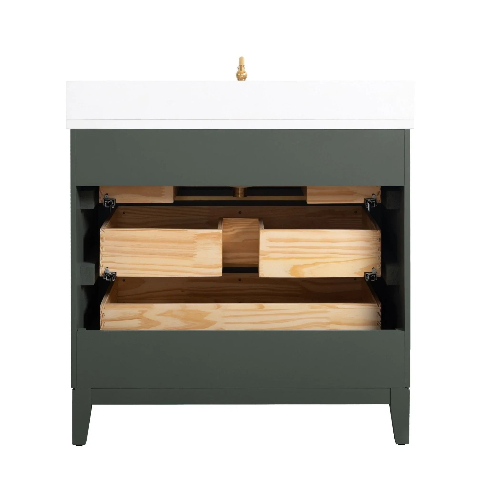 Mobile da Bagno Vanity Art con Lavabo in Ceramica e Top in Marmo Ricomposto