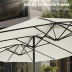 MAISON ARTS Ombrellone Doppio da 4,5 m, Extra Large, per Patio, con Base Inclusa