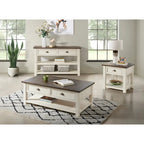 The Gray Barn Downington Consolle da Divano in Legno Massello a 2 Cassetti