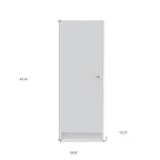 HomeRoots 47 White Wood Pantry Or Storage Closet - 16.9' X '47.4' X '12.3