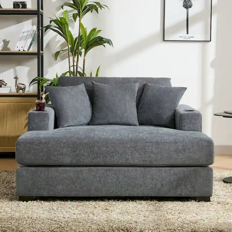 Chaise longue oversize a tre misure con cuscini
