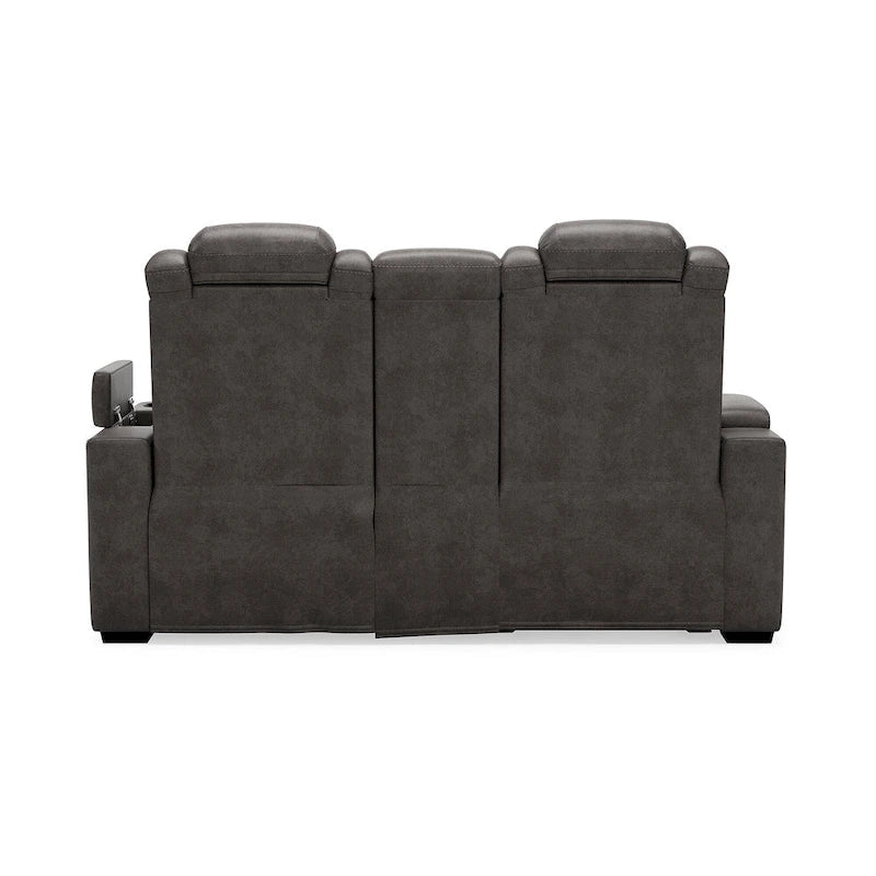 Divanetto reclinabile elettrico Signature Design by Ashley HyllMont grigio con consolle - 71.75 L x 39 P x 44 A