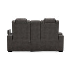 Divanetto reclinabile elettrico Signature Design by Ashley HyllMont grigio con consolle - 71.75 L x 39 P x 44 A