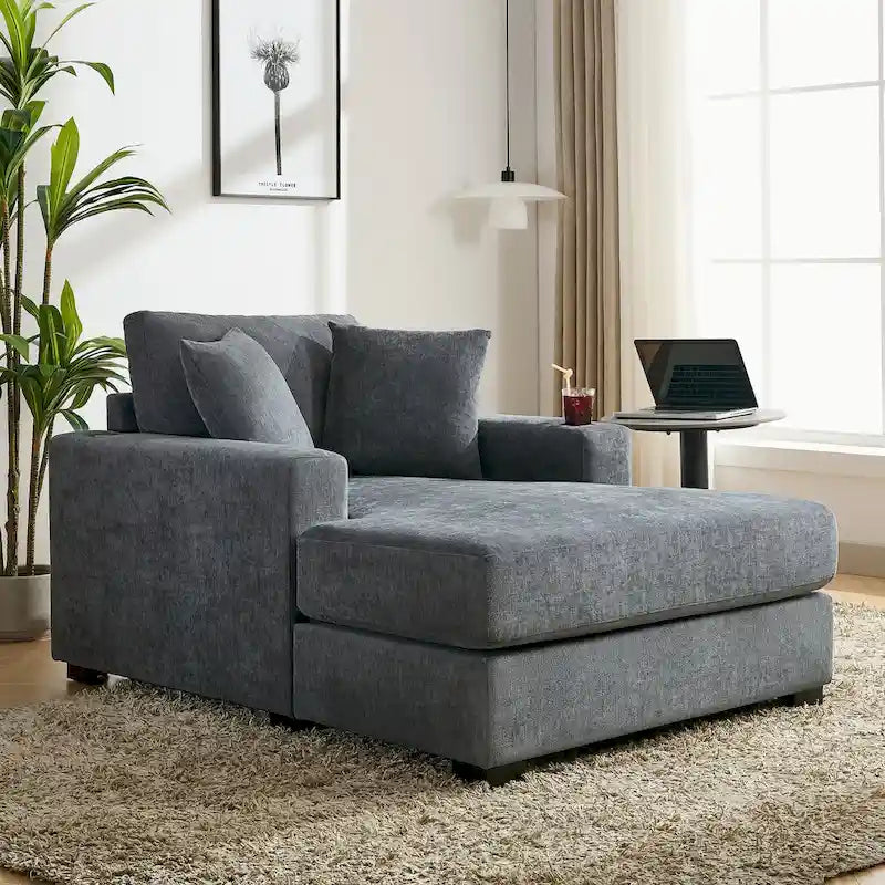 Chaise longue oversize a tre misure con cuscini