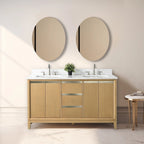 Mobile da Bagno Vanity Art con Lavabo in Ceramica e Top in Marmo Ricomposto