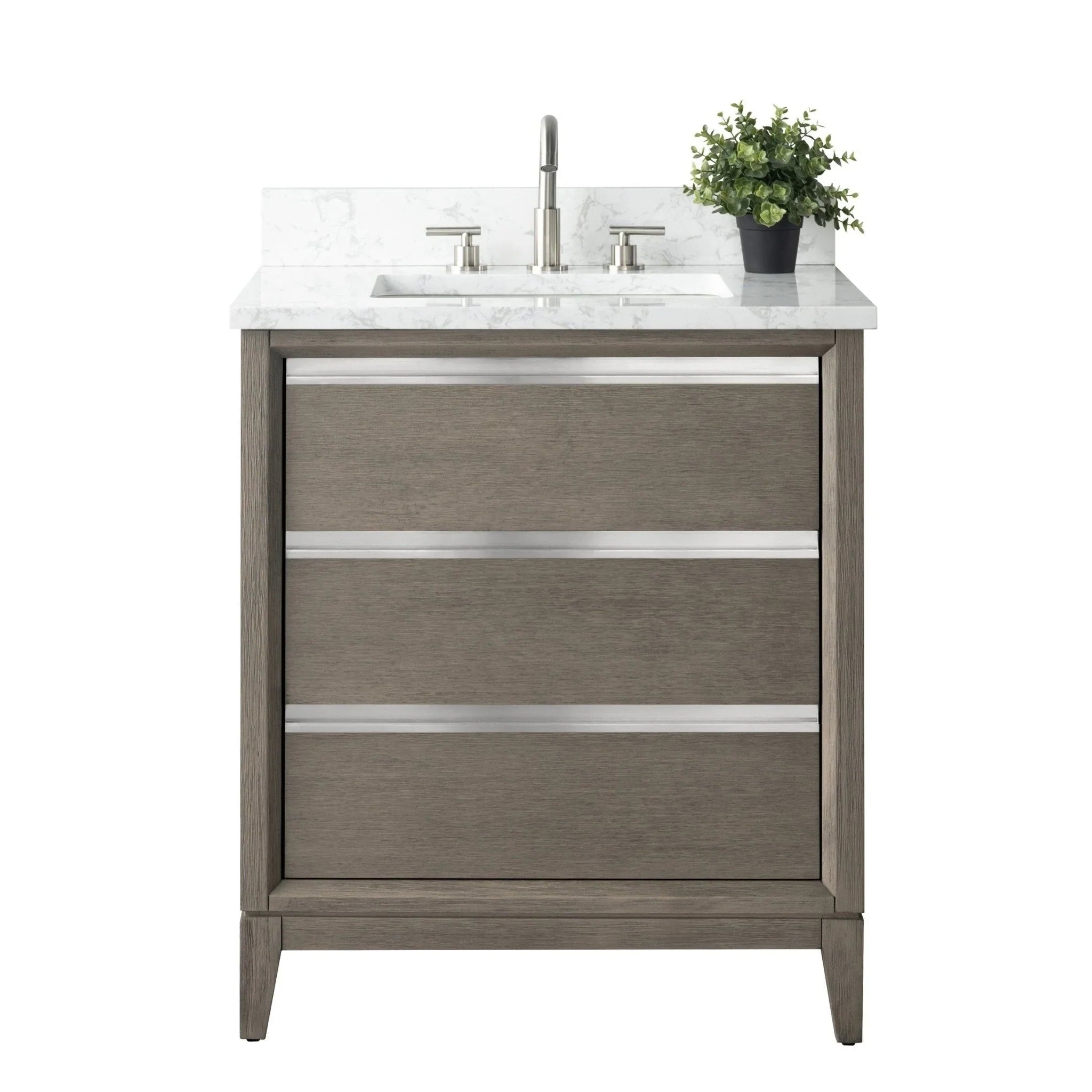 Mobile da Bagno Vanity Art con Lavabo in Ceramica e Top in Marmo Ricomposto