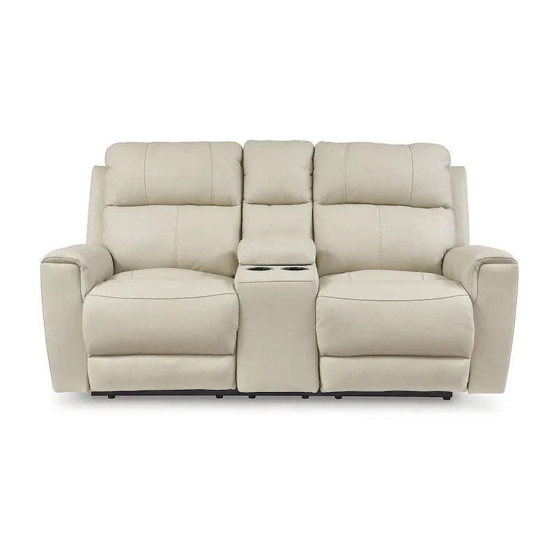 Divanetto reclinabile elettrico Signature Design by Ashley Dahlmoore Beige con console - 76 L x 42 P x 40 A