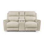 Divanetto reclinabile elettrico Signature Design by Ashley Dahlmoore Beige con console - 76 L x 42 P x 40 A
