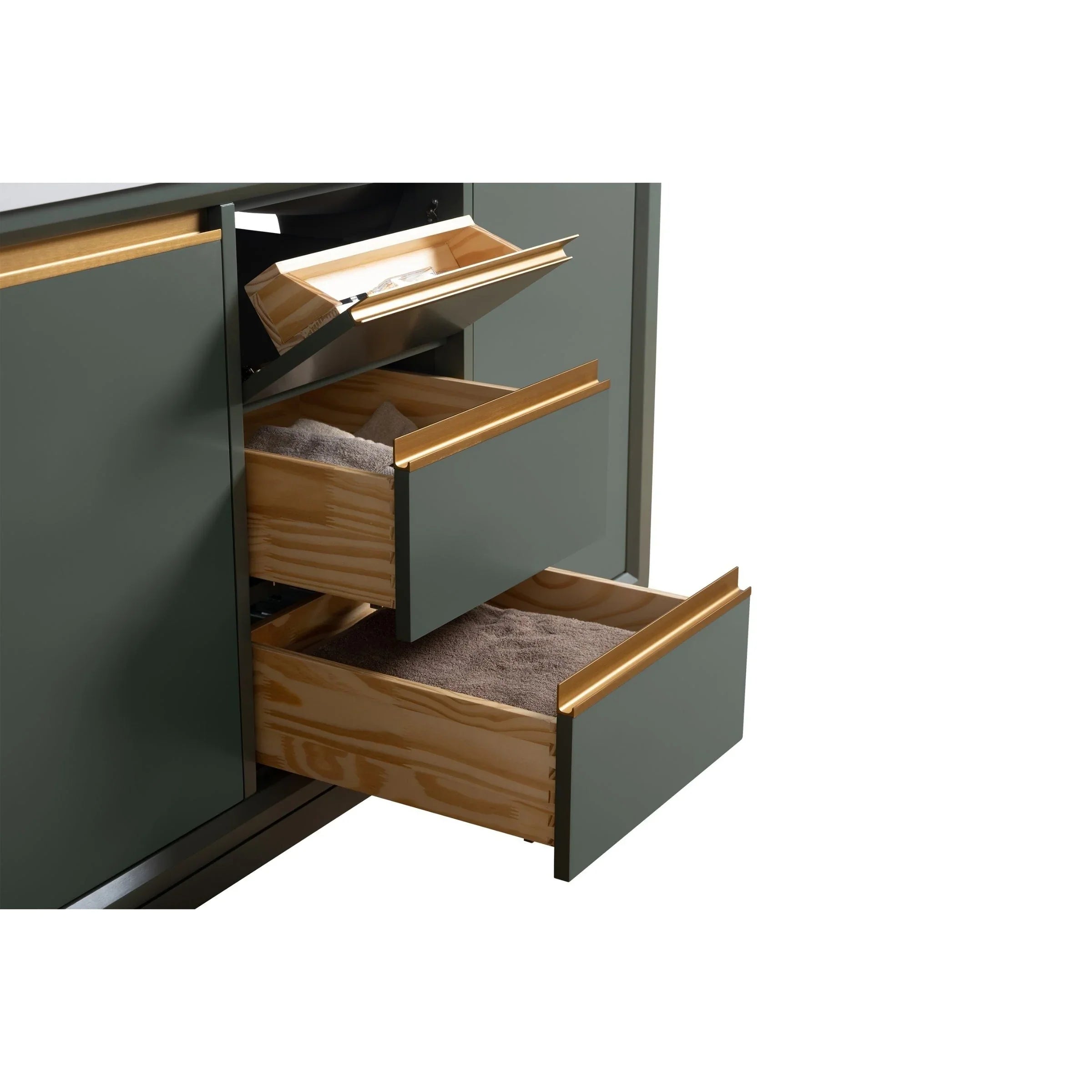 Mobile da Bagno Vanity Art con Lavabo in Ceramica e Top in Marmo Ricomposto