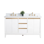Mobile da Bagno Vanity Art con Lavabo in Ceramica e Top in Marmo Ricomposto