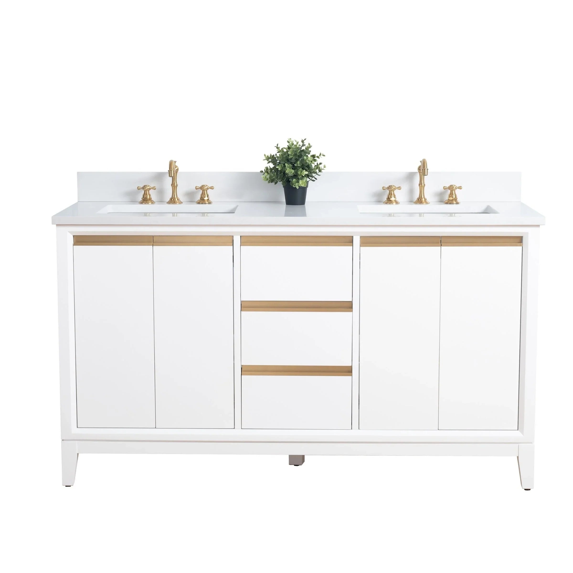 Mobile da Bagno Vanity Art con Lavabo in Ceramica e Top in Marmo Ricomposto