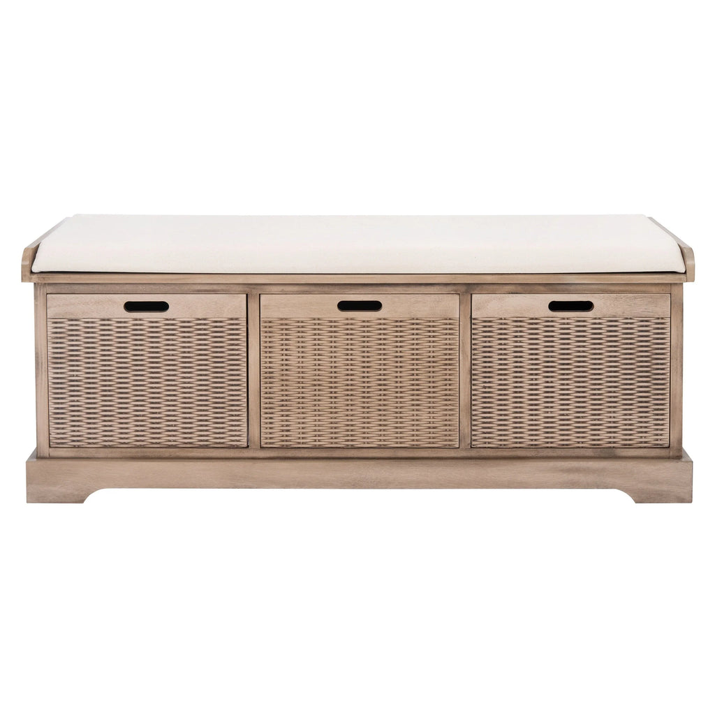 SAFAVIEH Fiorello Panca Contenitore a 3 Cassetti con Cuscino - 47,3 L x 15 P x 19 A - 47Lx15Px19A