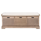 SAFAVIEH Fiorello Panca Contenitore a 3 Cassetti con Cuscino - 47,3 L x 15 P x 19 A - 47Lx15Px19A