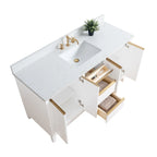 Mobile da Bagno Vanity Art con Lavabo in Ceramica e Top in Marmo Ricomposto