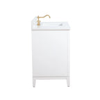 Mobile da Bagno Vanity Art con Lavabo in Ceramica e Top in Marmo Ricomposto