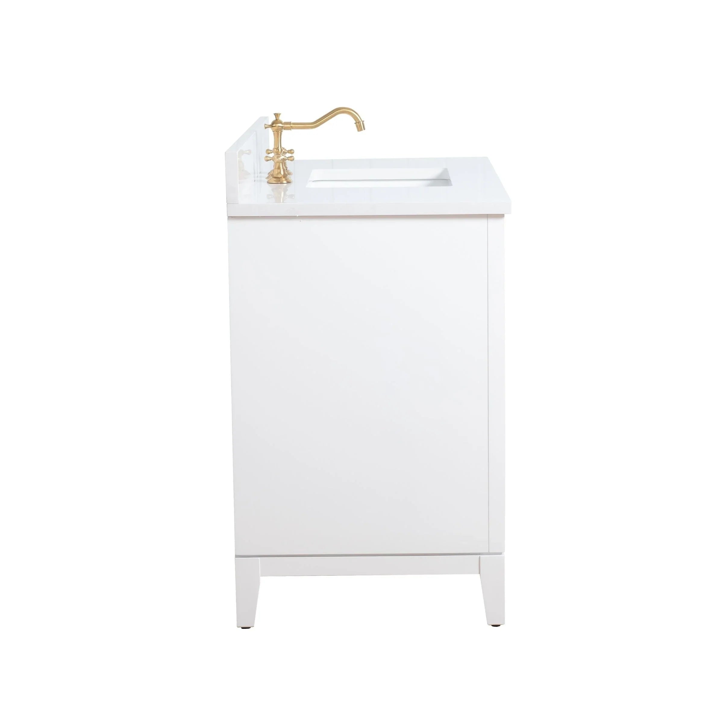 Mobile da Bagno Vanity Art con Lavabo in Ceramica e Top in Marmo Ricomposto