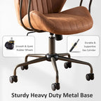 Sedia da ufficio ergonomica in tessuto scamosciato con supporto lombare
