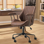 Sedia da ufficio ergonomica in tessuto scamosciato con supporto lombare