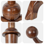 Appendiabiti da terra "ramo d'albero" in legno di gomma con 8 ganci - 24,5L x 70,87H