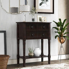 Console da Ingresso Antica Blu Navy con Cassetto e Ripiano