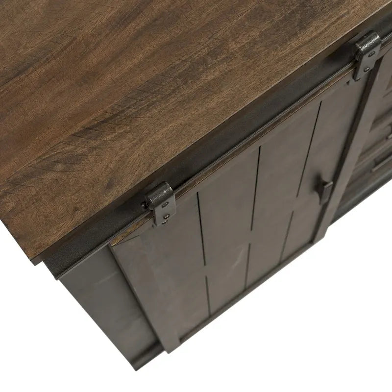 Cassettiera con ante scorrevoli Thornwood Hills Rock Beaten Grey