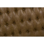 Pouf Draper marrone chiaro con bottoni a trapuntatura profonda