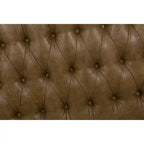 Pouf Draper marrone chiaro con bottoni a trapuntatura profonda