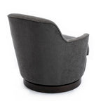 Poltrona Rosedale con Base Girevole a 360° – Base in Legno di Noce e Cuscino Reversibile