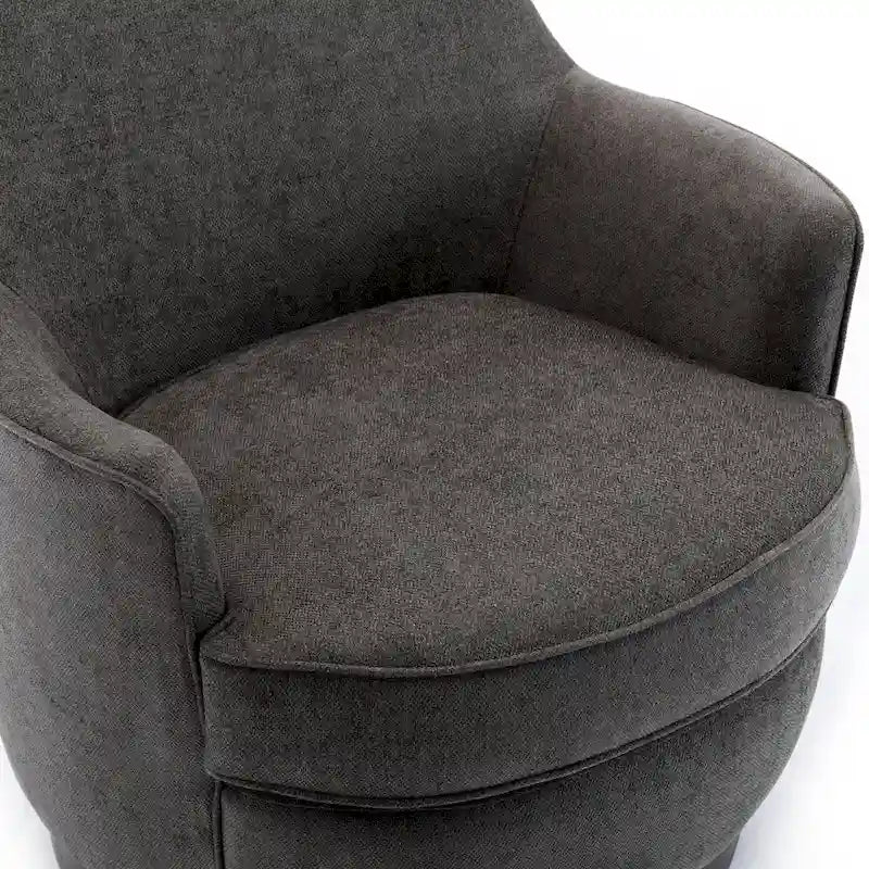Poltrona Rosedale con Base Girevole a 360° – Base in Legno di Noce e Cuscino Reversibile