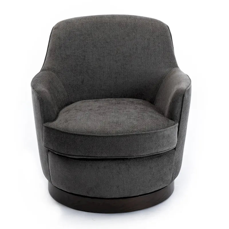 Poltrona Rosedale con Base Girevole a 360° – Base in Legno di Noce e Cuscino Reversibile