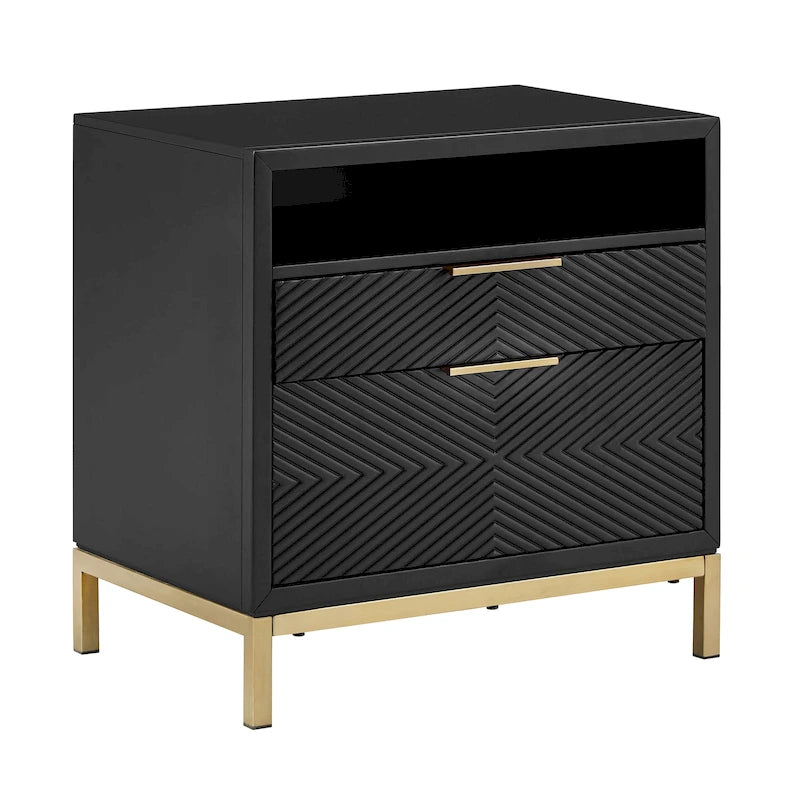 Comodino a 2 cassetti alto Elea 26 di iNSPIRE Q Bold