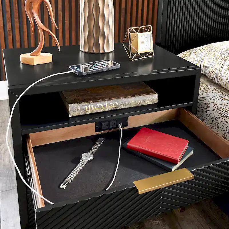 Comodino a 2 cassetti alto Elea 26 di iNSPIRE Q Bold