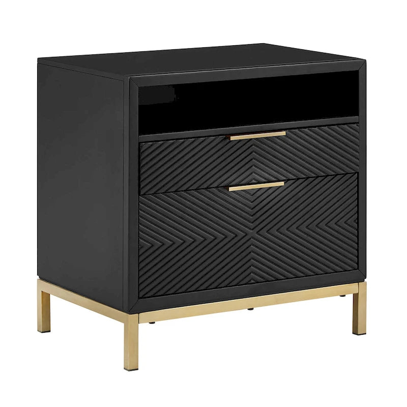 Comodino a 2 cassetti alto Elea 26 di iNSPIRE Q Bold