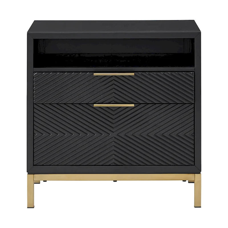 Comodino a 2 cassetti alto Elea 26 di iNSPIRE Q Bold