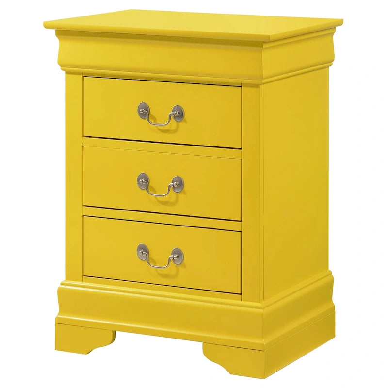 Comodino Luigi Filippo a 3 cassetti (73,66 cm A x 53,34 cm L x 40,64 cm P)