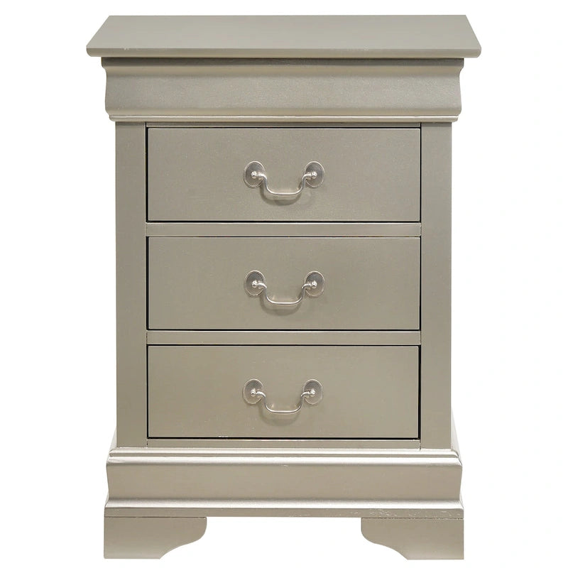 Comodino Luigi Filippo a 3 cassetti (73,66 cm A x 53,34 cm L x 40,64 cm P)